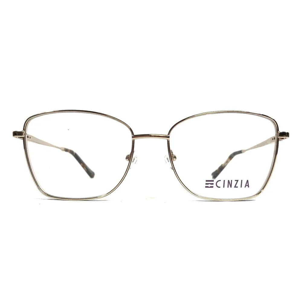 Cinzia Eyeglasses Frames CIN-5185 C2 Gold Black Butterfly Wire Rim 54-17-140